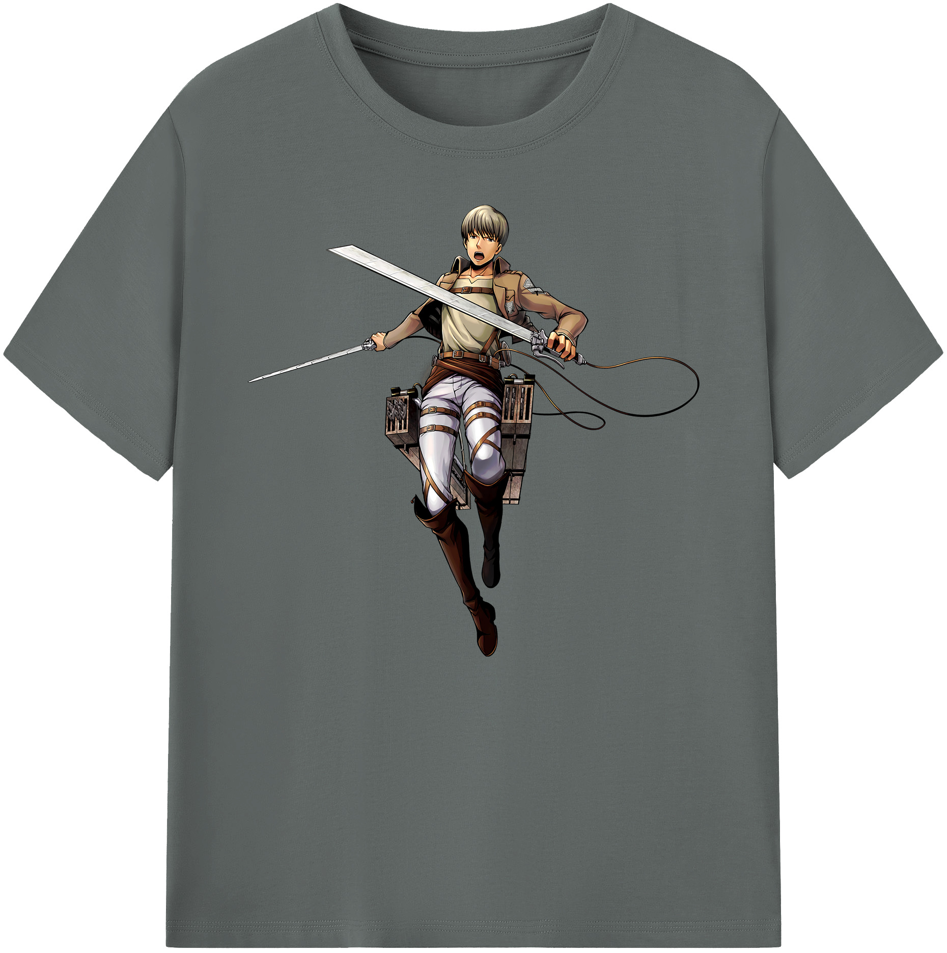（画像用） 進撃の巨人 Attack on Titan 綿100％ メンズ半袖Tシャツ｜肌触りやわらか＆通気性